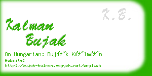 kalman bujak business card